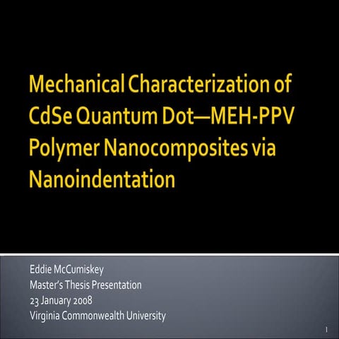 Nanomechanical Characterization of CdSe QD-Polymer Nanocomposites