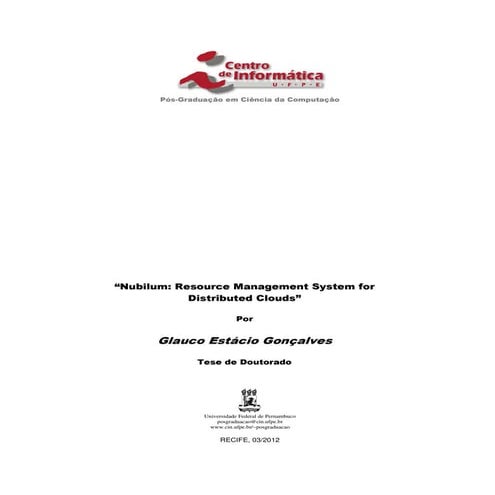 Nubilum: Resource Management System for Distributed Clouds