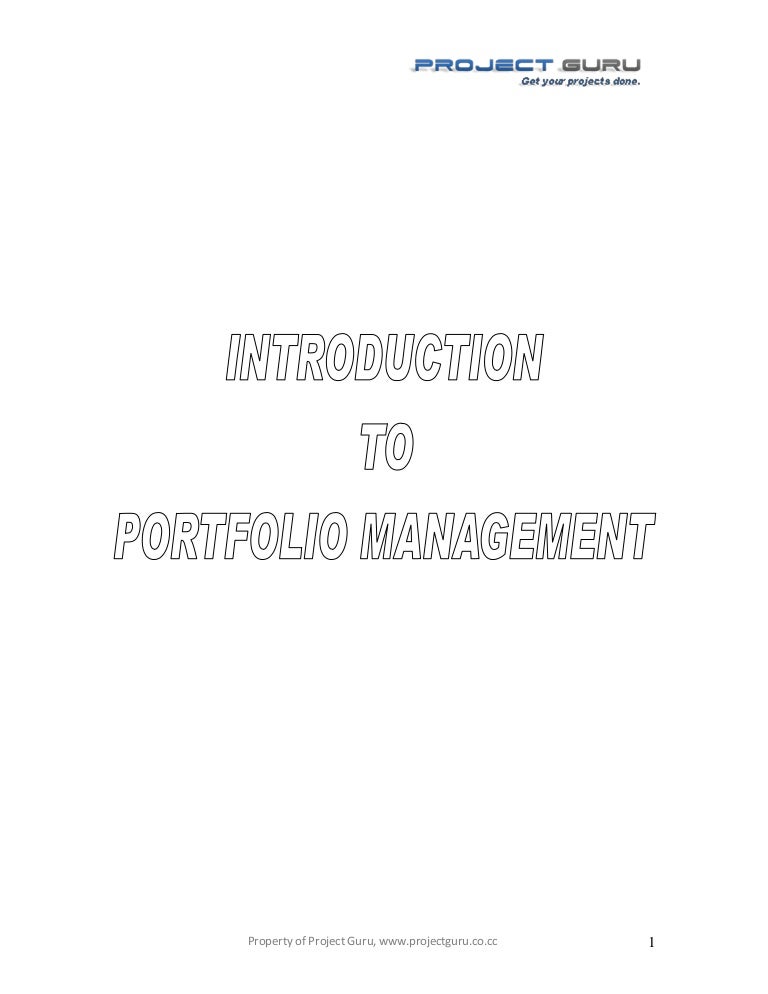 Portfolio management definition pdf picture