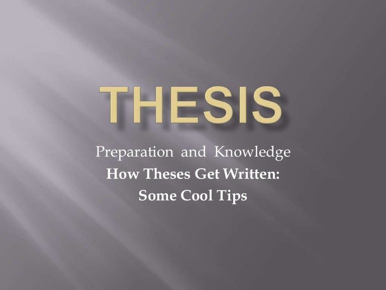 Tips defend thesis title