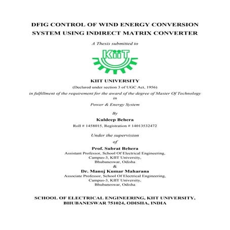DFIG control of WECS using indirect matrix converter 