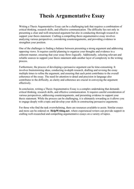 Strong Argumentative Essay pdf Strong Argumentative Essay pdf