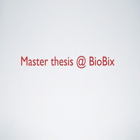 Thesis bio bix_2014
