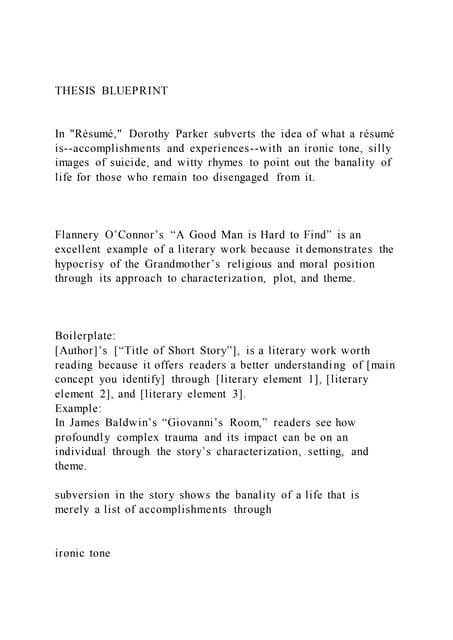 THESIS BLUEPRINTIn R sum Dorothy - Thesisblueprintinrsumdorothyparkersubvertstheide 220922054443 E4f81ff7 Thumbnail 