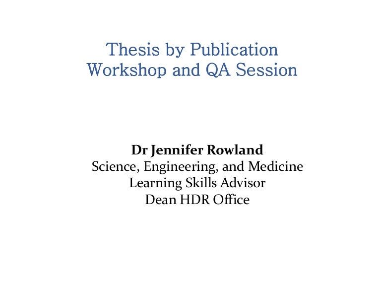 Dissertation by publication