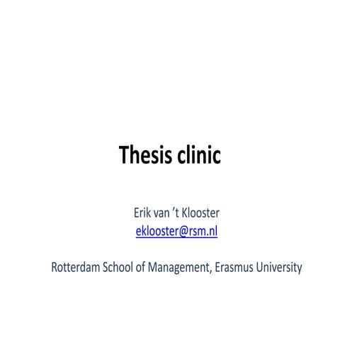 Thesis clinic UPDATED