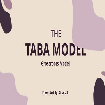 Taba model, a model for curriculum. An inductive approach.