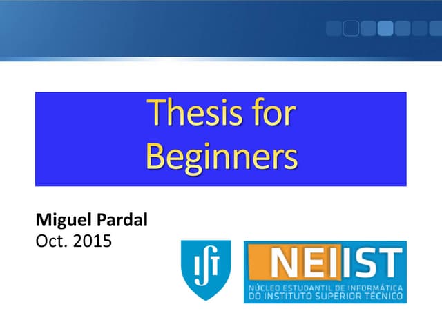 Thesis for beginners 2015-10