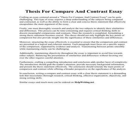 Thesis For Compare And Contrast Essay.pdf