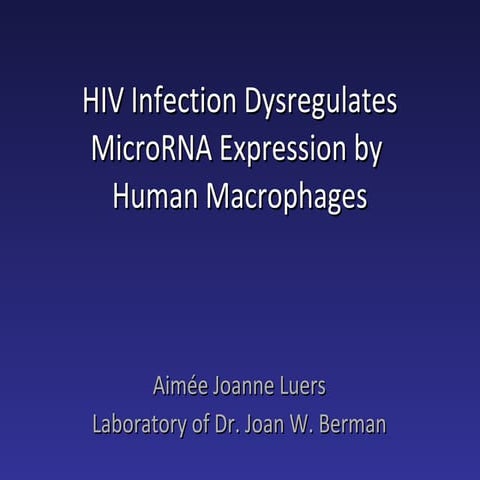 Thesis for resume presentation