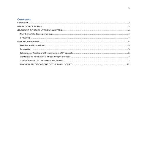Thesis guide plmar cba