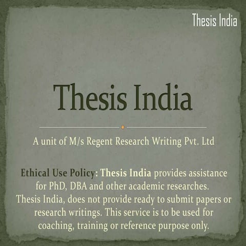 Thesis Consultants 