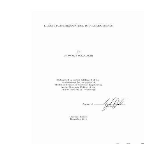 Thesis Licenseplaterecognitionincomplexscenes Fulldocument