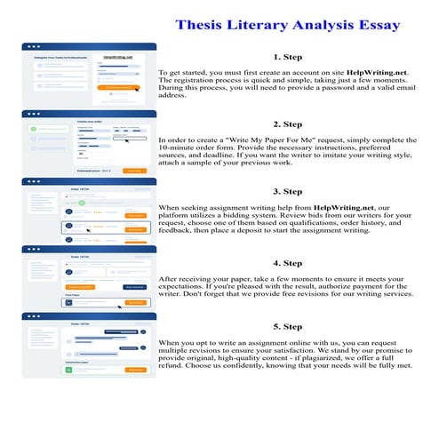 Thesis Literary Analysis Essay. Online assignment writing service.