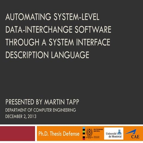 System Interface Description Language | PDF