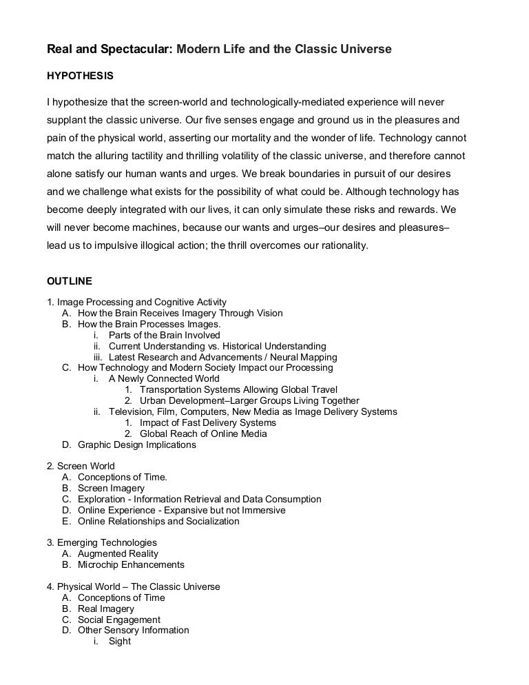 Outline for thesis paper picture