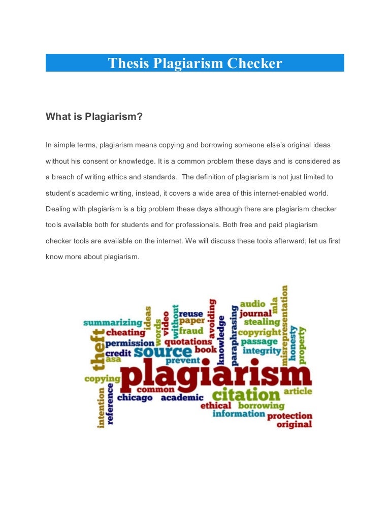 Dissertation plagiarism check picture