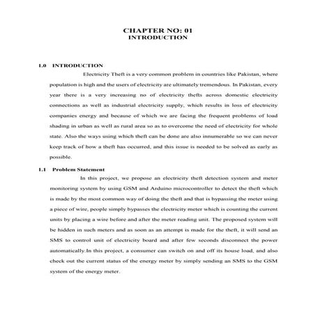 Thesis power theft detection ch 1