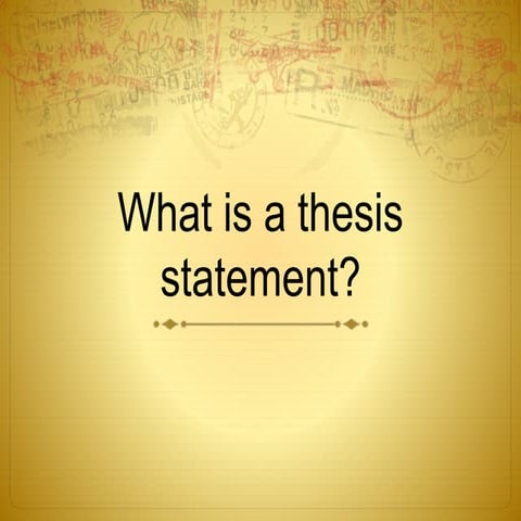 Thesis ppt
