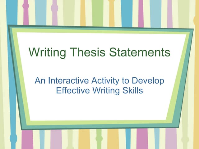 Thesis Identifying Activity