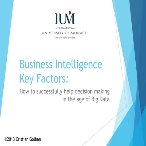 Business Intelligence Key Factors - How to successfully help decision making ...