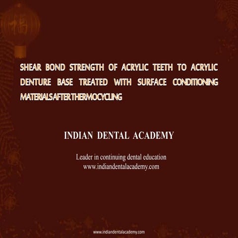 Thesis presentation/ fixed orthodontics courses