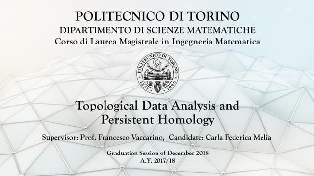 Topological Data Analysis and Persistent Homology