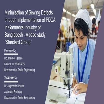 Thesis Presentation | Minimization of Sewing Defects through Implementation o...