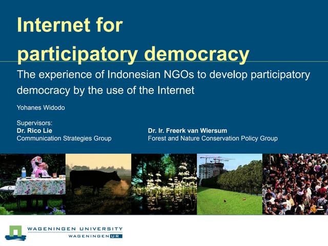 Internet for participatory democracy