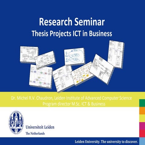 Research Seminar - Thesis Projects for ICTiB