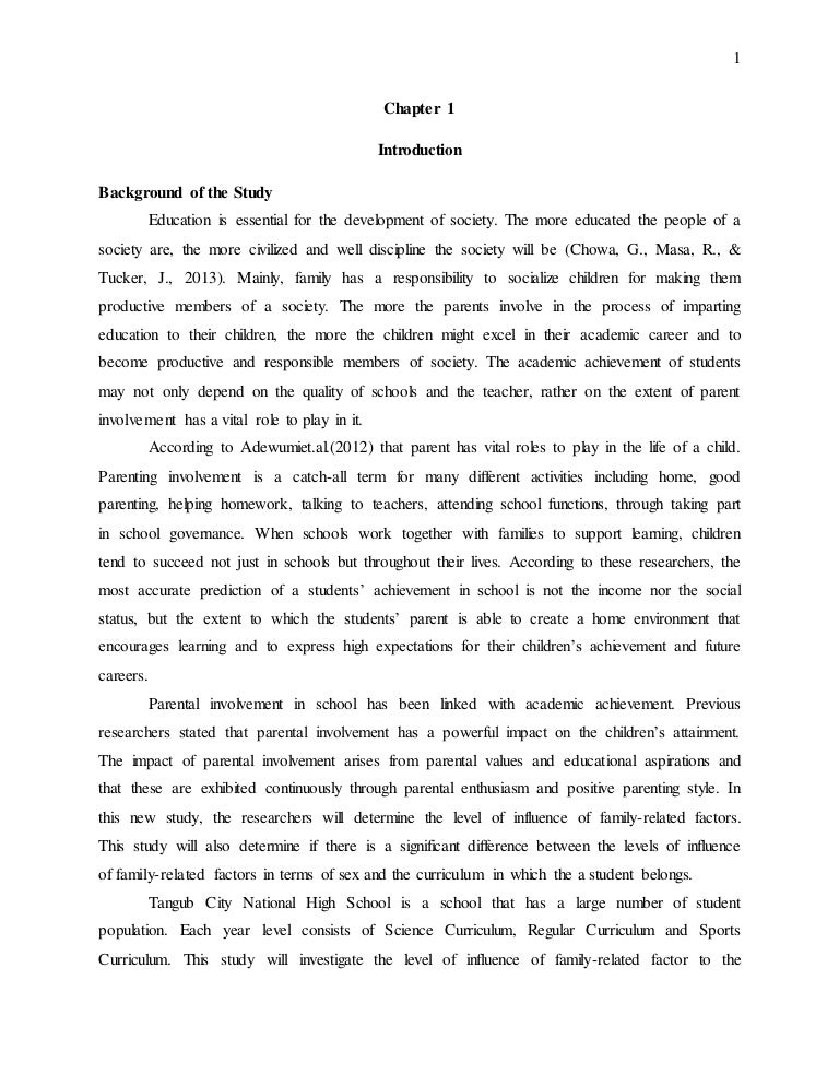 Dissertation involvement parental