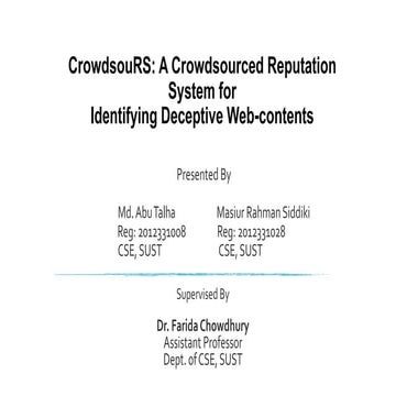 CrowdsouRS: A Crowdsourced Reputation System for Identifying Deceptive Web-co...