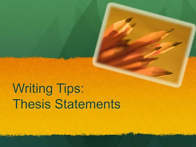 Easiest Way To Write A Thesis Statement