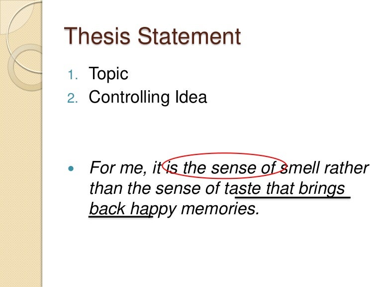 What thesis statement means