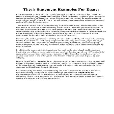 Thesis Statement Examples For Essays. Download Cashback 720p