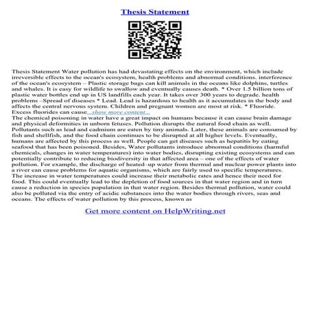 Thesis Statement For Process Essay