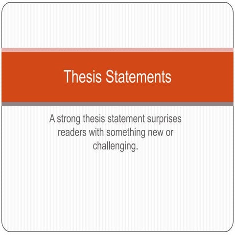 Thesis Statements