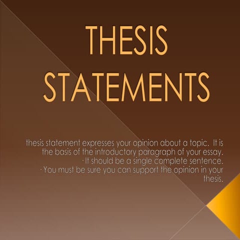 Thesis statements