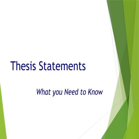 Thesis statement ppt | PPTX