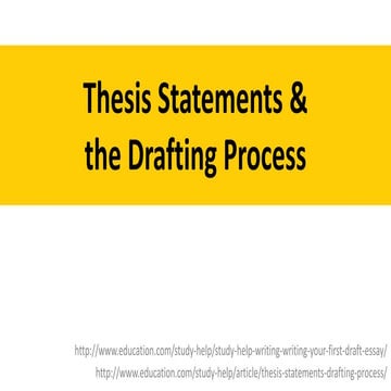 Thesis statements and the drafting process help