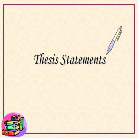 Thesis Statements Final