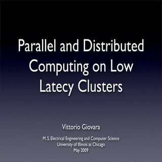 Parallel and Distributed Computing ...
