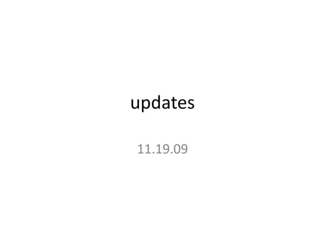 Thesis Update111909
