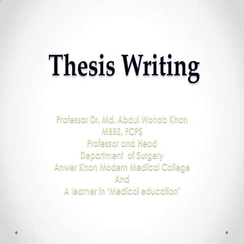 Thesis writing