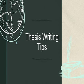 Thesis Writing Tips