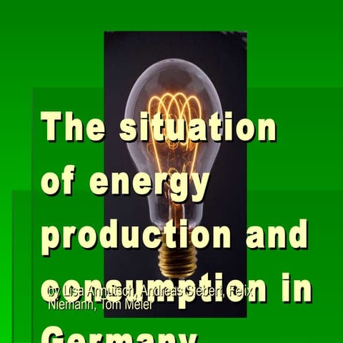 Energy Production in Germany