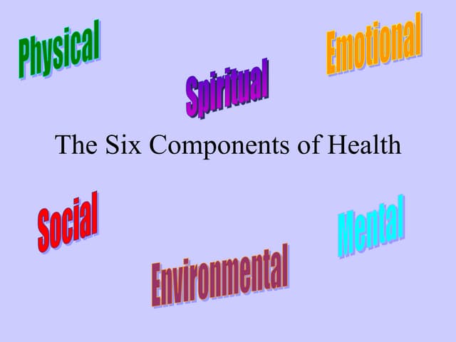 The Six Components of Health