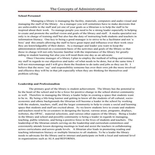 The Concepts of Administration