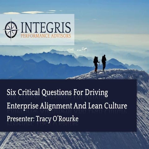 The Six Critical Questions for Driving Enterprise Alignment & Lean Culture