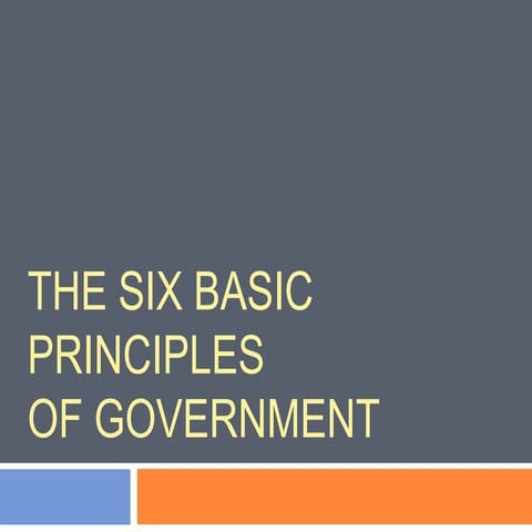 The six principles of government